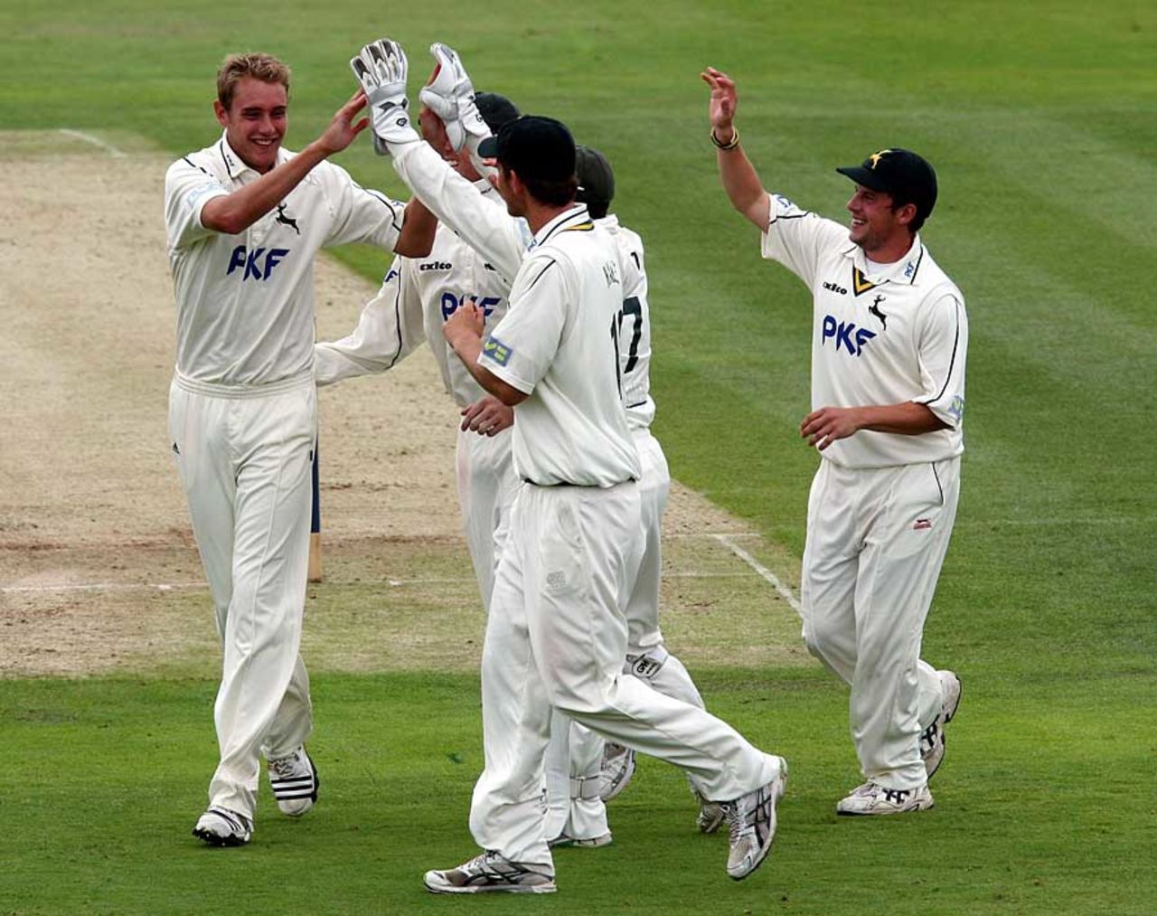 Stuart Broad removed his England team-mate Jonathan Trott, Warwickshire v Nottinghamshire, County Championship Division One, Edgbaston, July 20, 2010