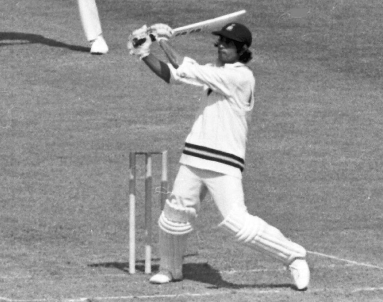 Opener Eknath Solkar pulls the ball, England v India, Lord's, World Cup, June 7, 1975