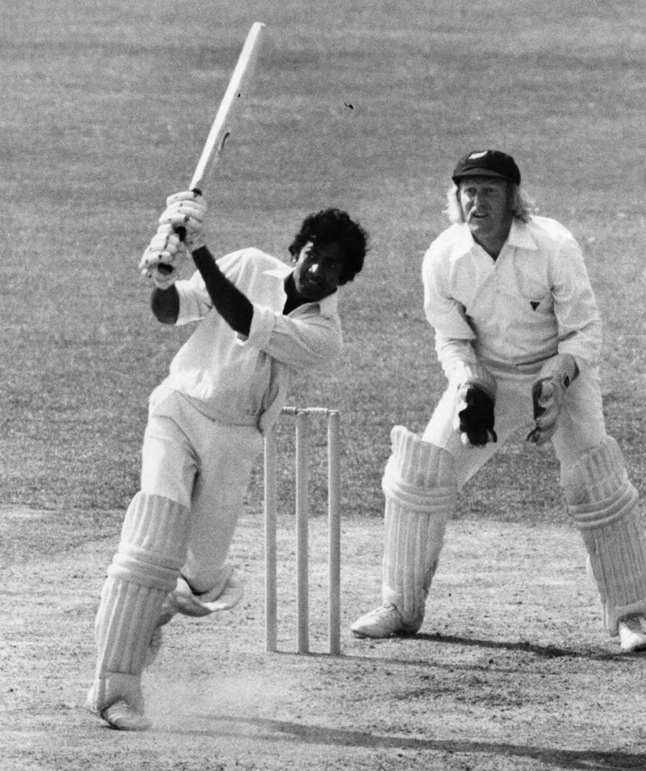 Alvin Kallicharan whips the ball to the leg side, New Zealand v West Indies, World Cup, The Oval, June 18, 1975