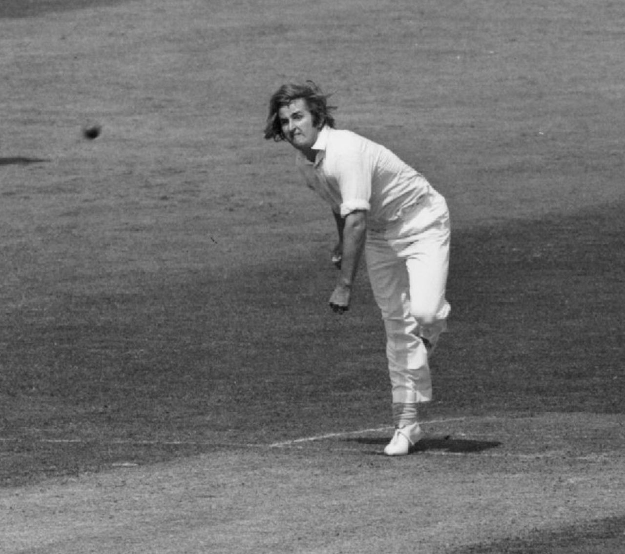 Gary Gilmour releases the ball, Australia v West Indies, World Cup final, Lord's, June 21, 1975