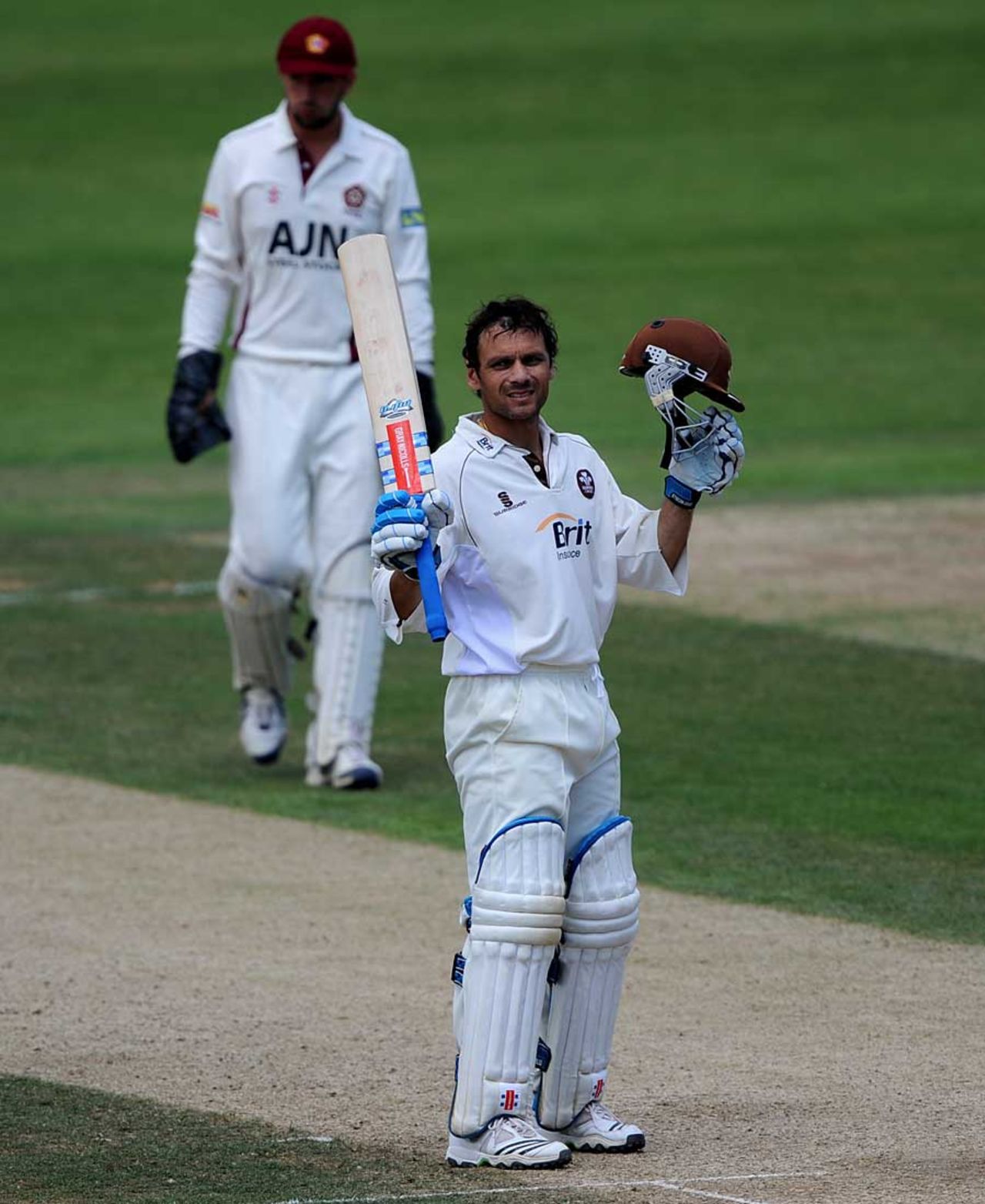 And another: Mark Ramprakash takes the applause after passing 200, Surrey v Northamptonshire, County Championship Division Two, The Oval, July 21, 2010