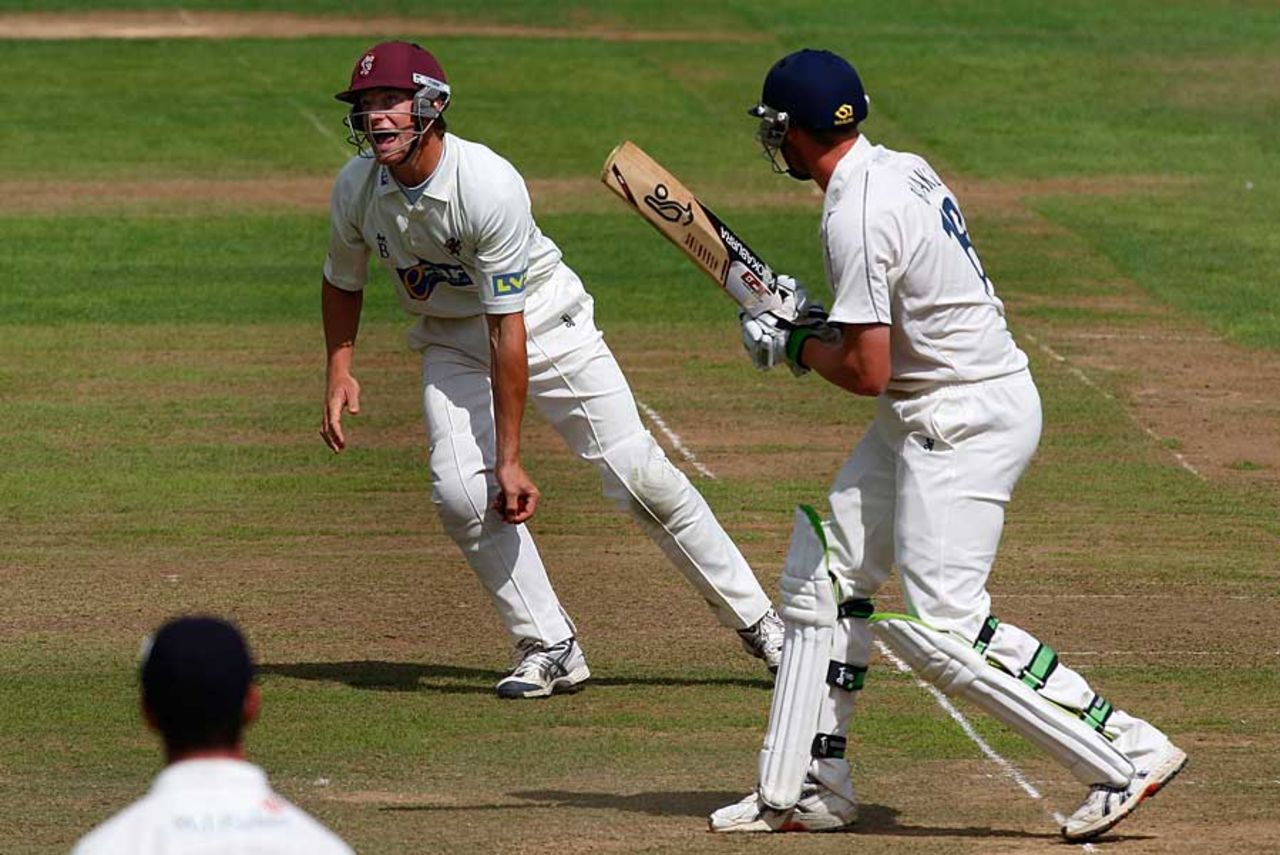 Jos Buttler takes a catch to remove Alex Blake, Somerset v Kent, County Championship Division One, Taunton, July 20, 2010