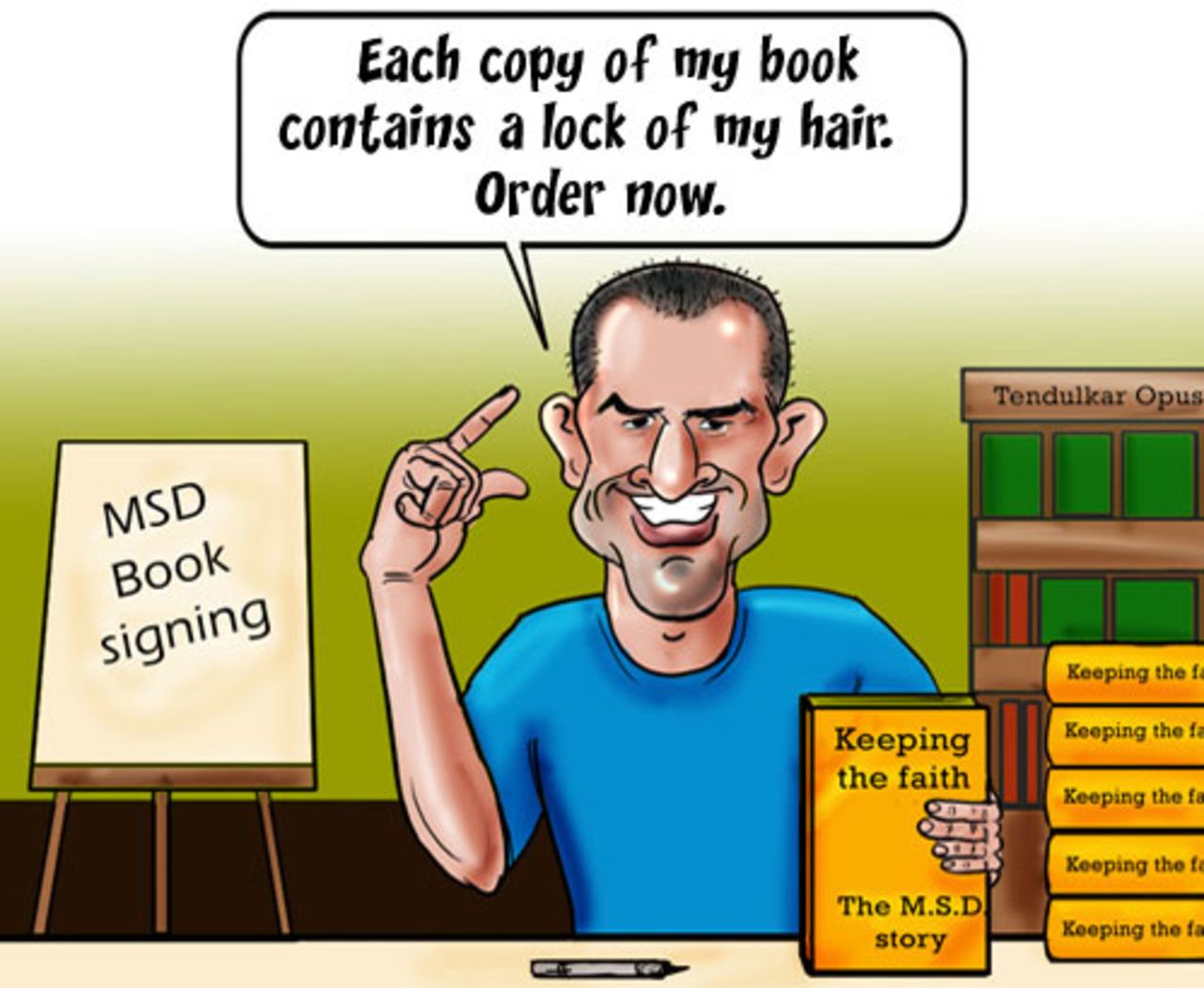Cartoon: Dhoni's new book