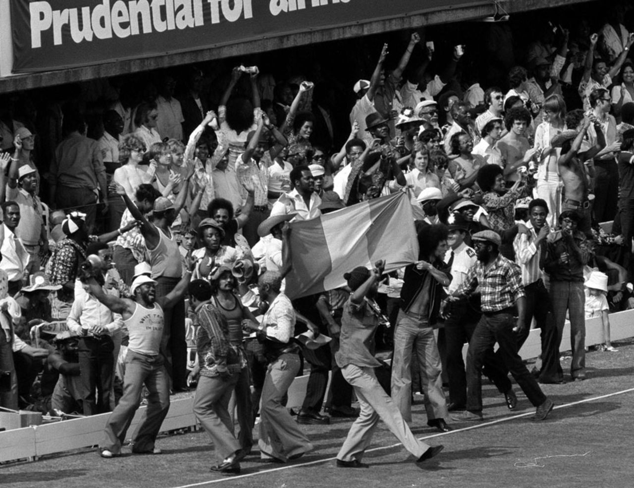 West Indies fans dance after Keith Boyce strikes a four, Australia v West Indies, World Cup final, Lord's, June 21, 1975