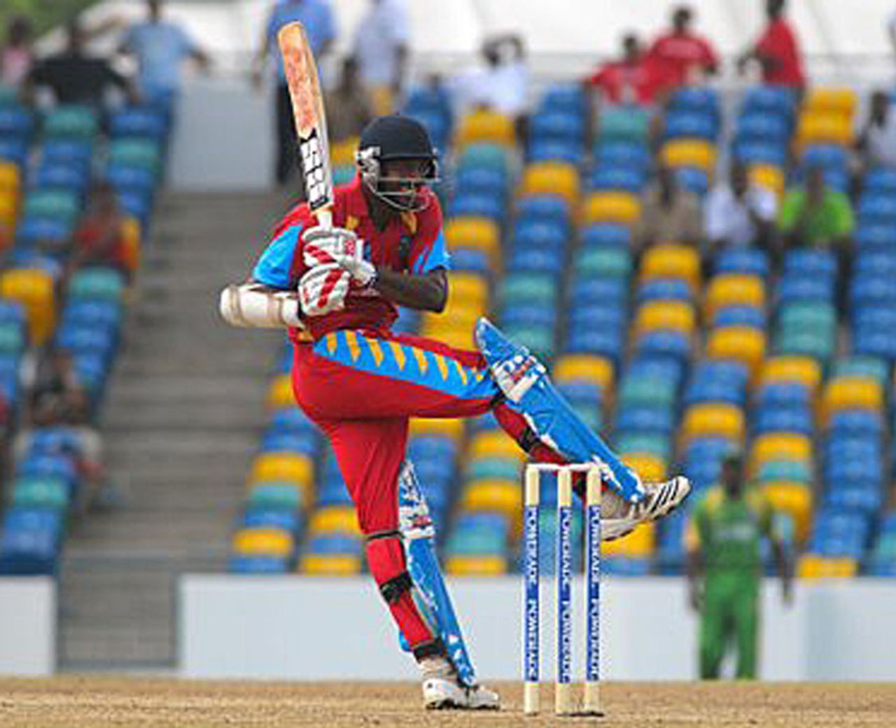 Floyd Reifer pulls during his knock of 49, Combined Campuses and Colleges v Guyana, Caribbean T20, Barbados, July 25, 2010