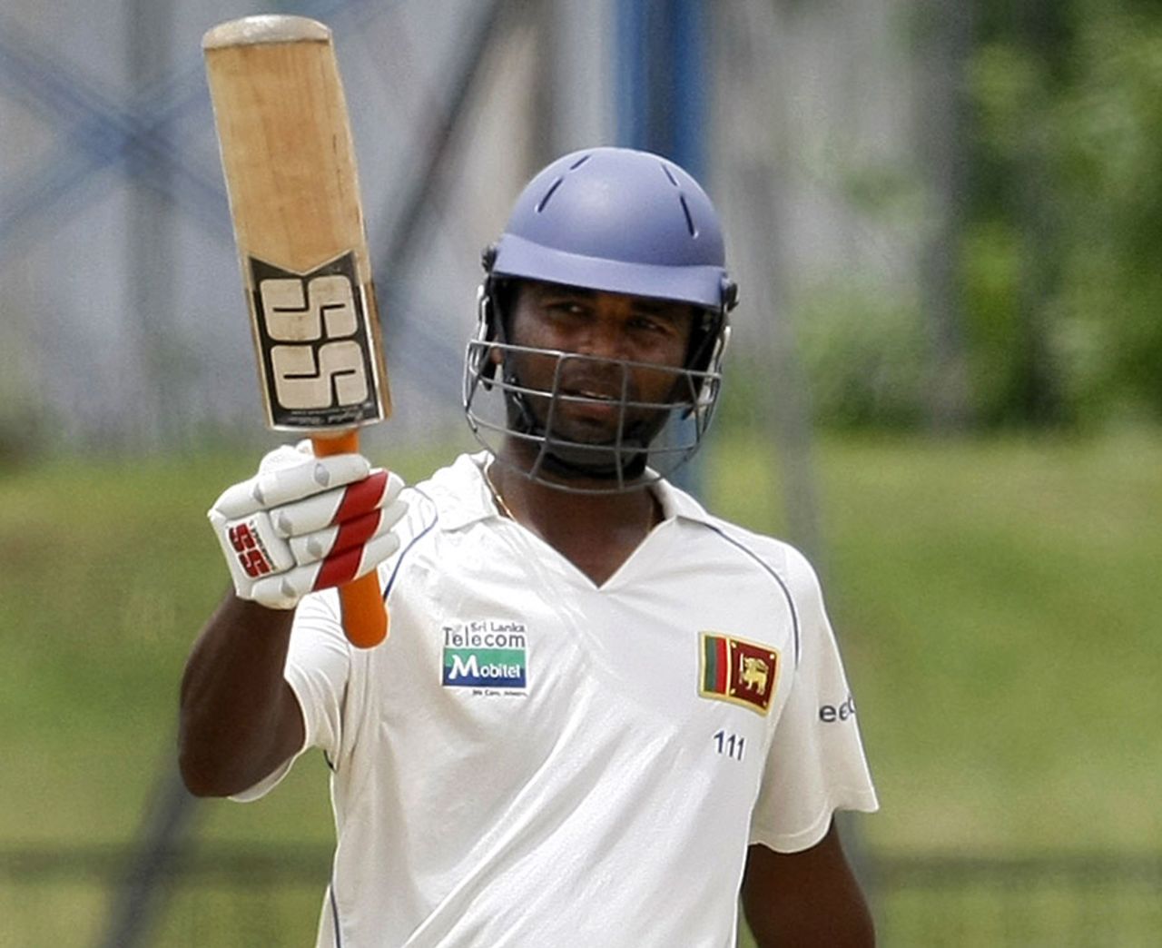 Tharanga Paranavitana acknowledges his fifty, Sri Lanka v India, 2nd Test, SSC, 1st day, July 26, 2010