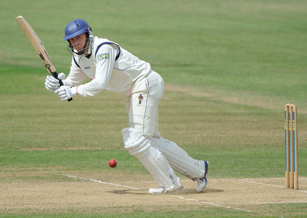 Dominic Cork brought up his fifty off 73 balls, Hampshire v Lancashire, County Championship, Division One, Rose Bowl, July 31, 2010