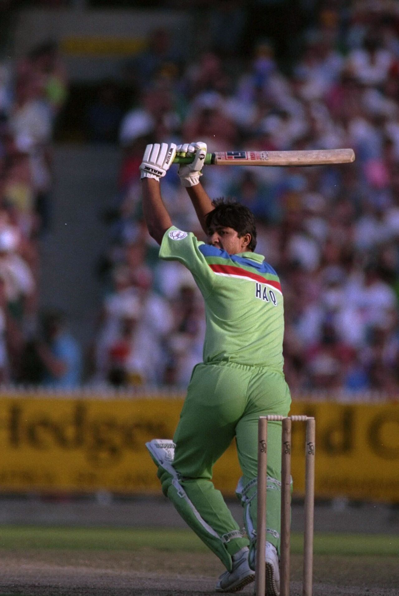 Inzamam-ul-Haq flicks behind square, England v Pakistan, World Cup final, Melbourne, March 25, 1992