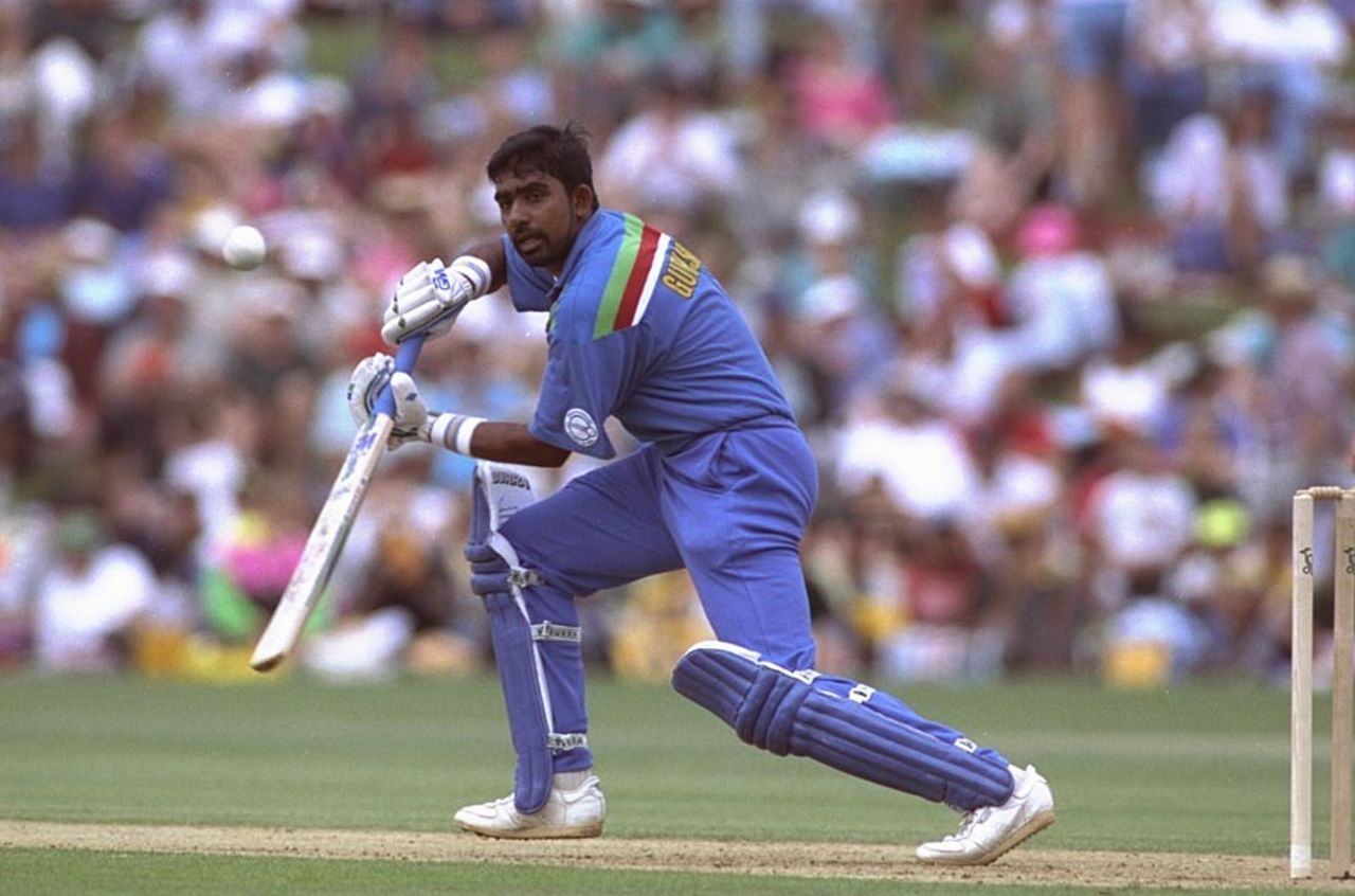 Asanka Gurusinha steers past point, New Zealand v Sri Lanka, World Cup, Hamilton, February 25, 1992
