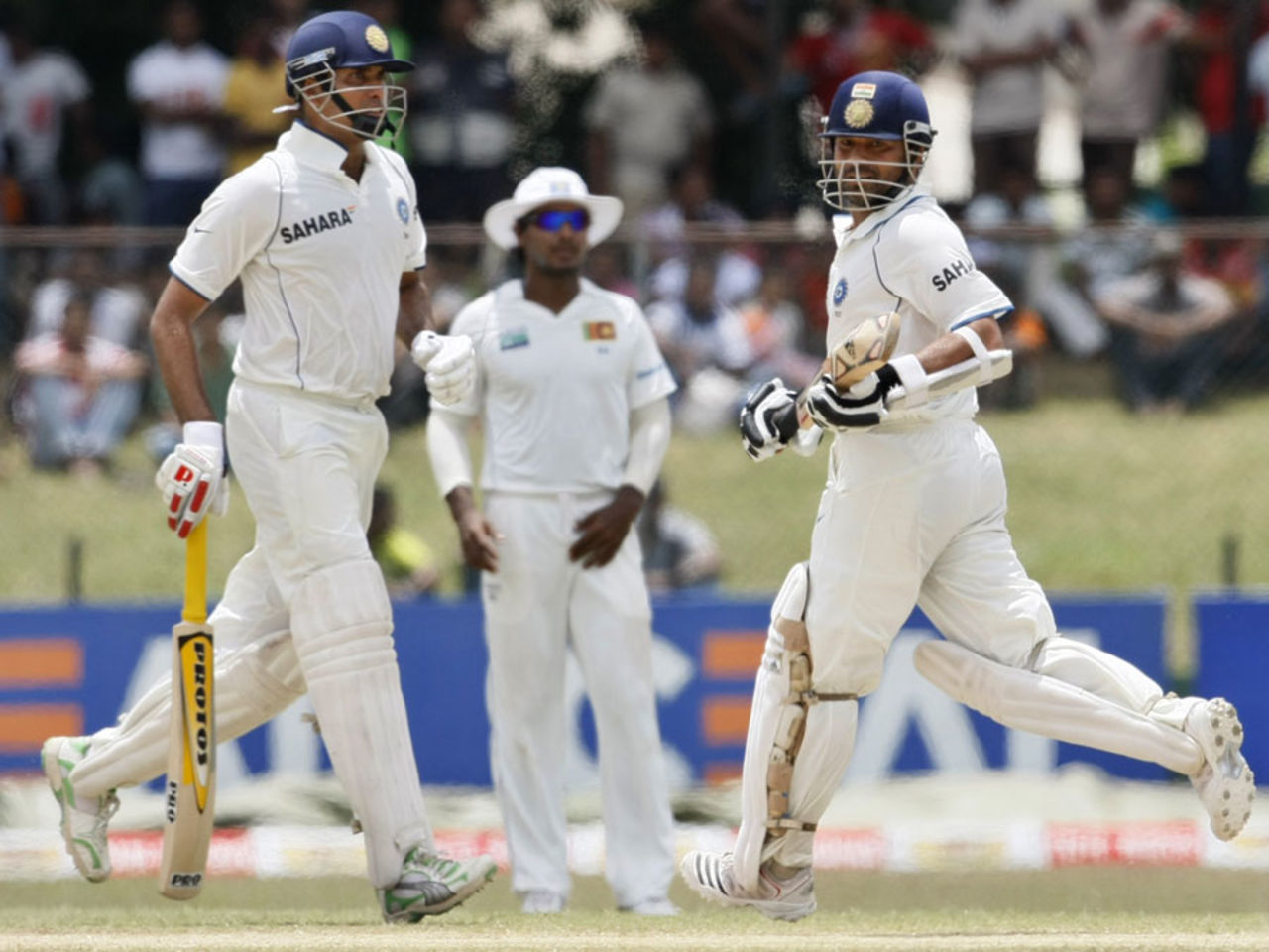 VVS Laxman and Sachin Tendulkar added 109 runs for the fifth wicket, Sri Lanka v India, 3rd Test, P Sara Oval, 5th day, August 7, 2010