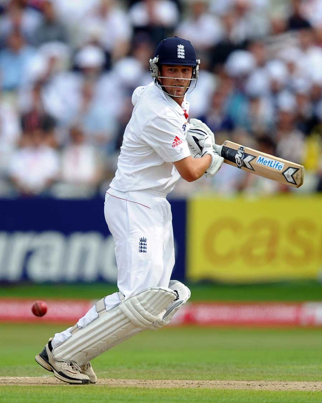 Jonathan Trott compiled a measured half-century to build the lead, England v Pakistan, 2nd Test, Edgbaston, August 7, 2010`