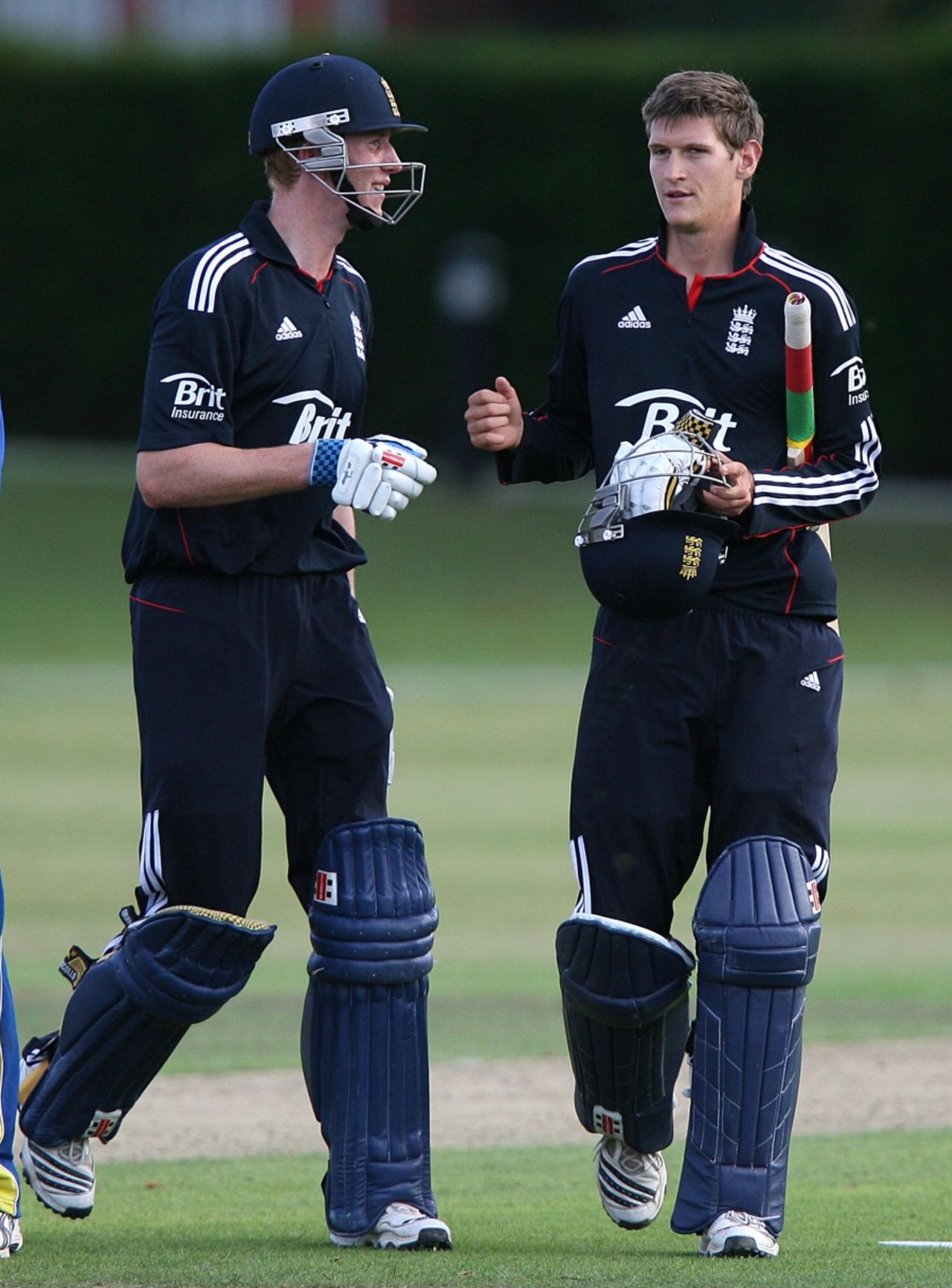 David Payne and Luke Wells sealed a tense, three-wicket win in the final over, England Under-19 v Sri Lanka Under-19, 1st ODI, Cambridge, August 7, 2010