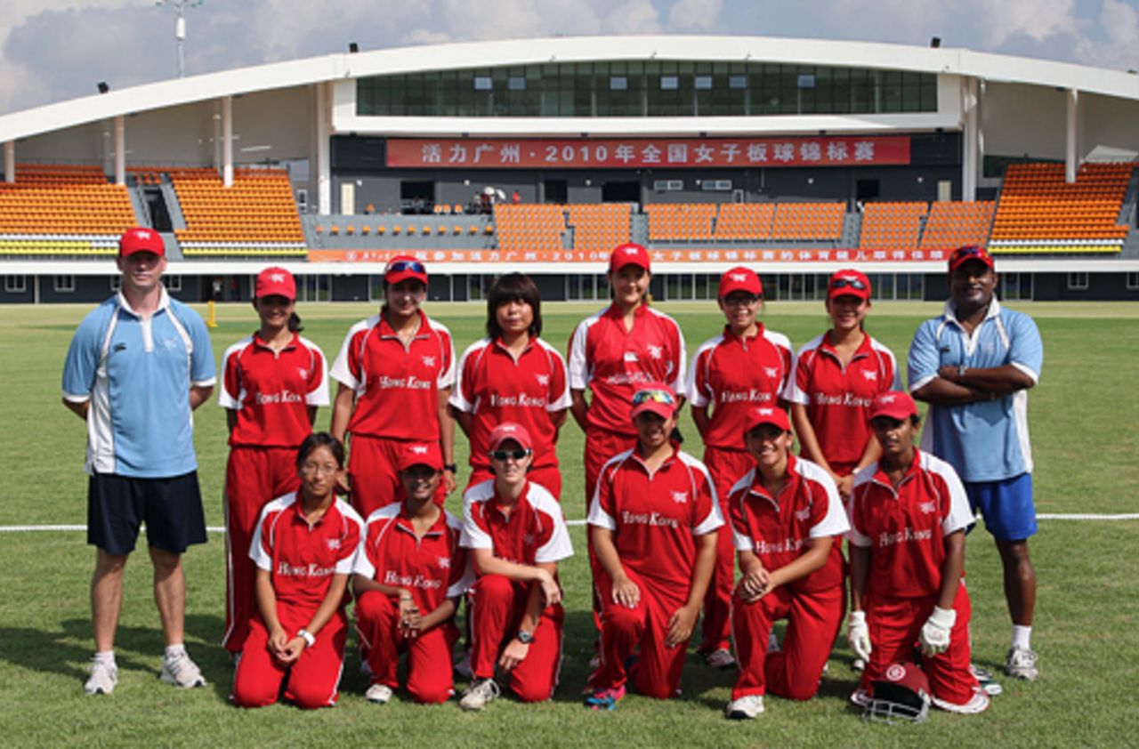 Creating history - the Hong Kong Women's Cricket Team played in the first ever match at the Guangzhou Cricket Stadium against Shenyang University in the Chinese National Women's Cricket Tournament on 14th August 2010