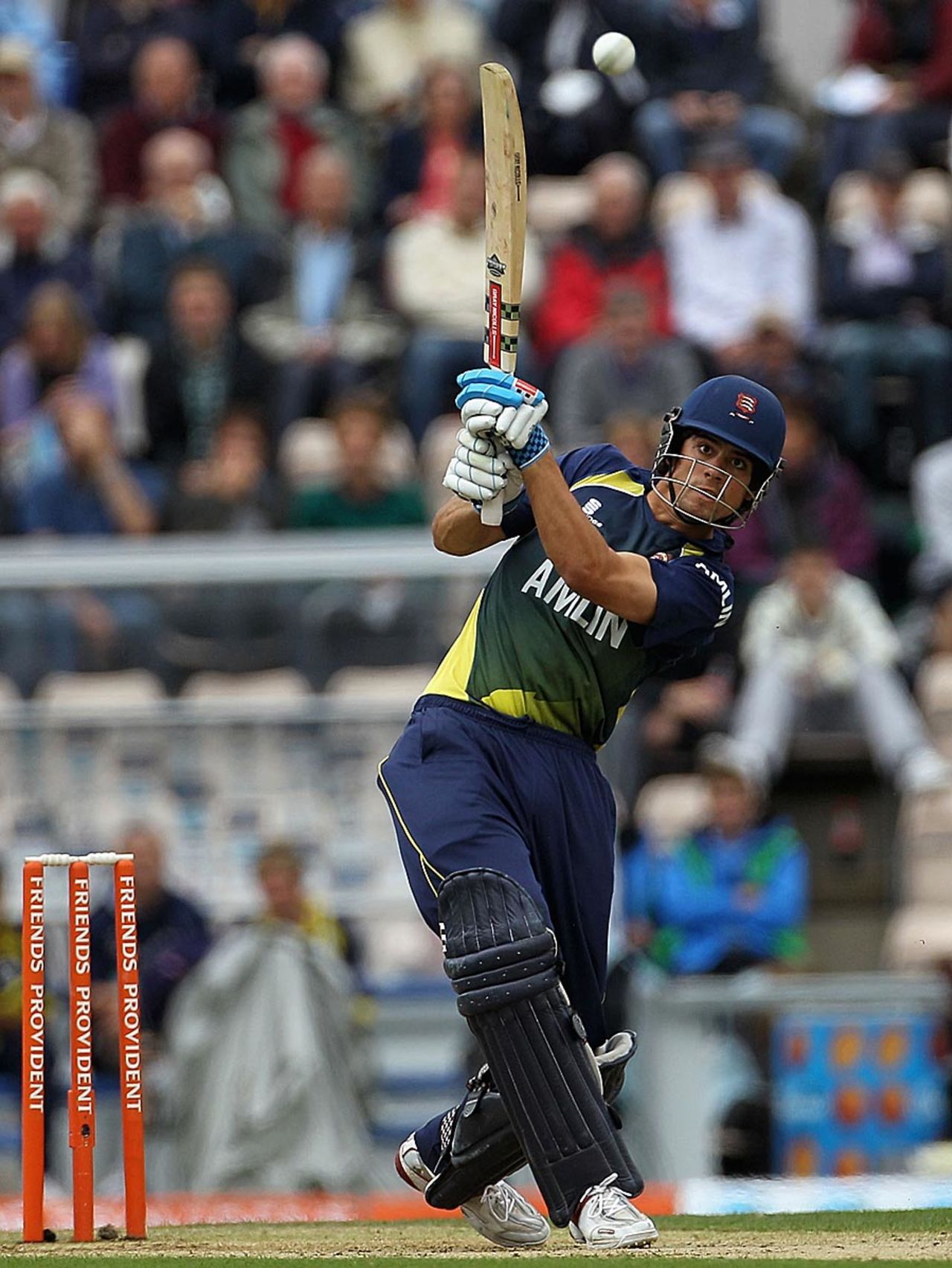 Alastair Cook launches into one, Hampshire v Essex, 1st semi-final, Friends Provident t20, Rose Bowl, August 14, 2010