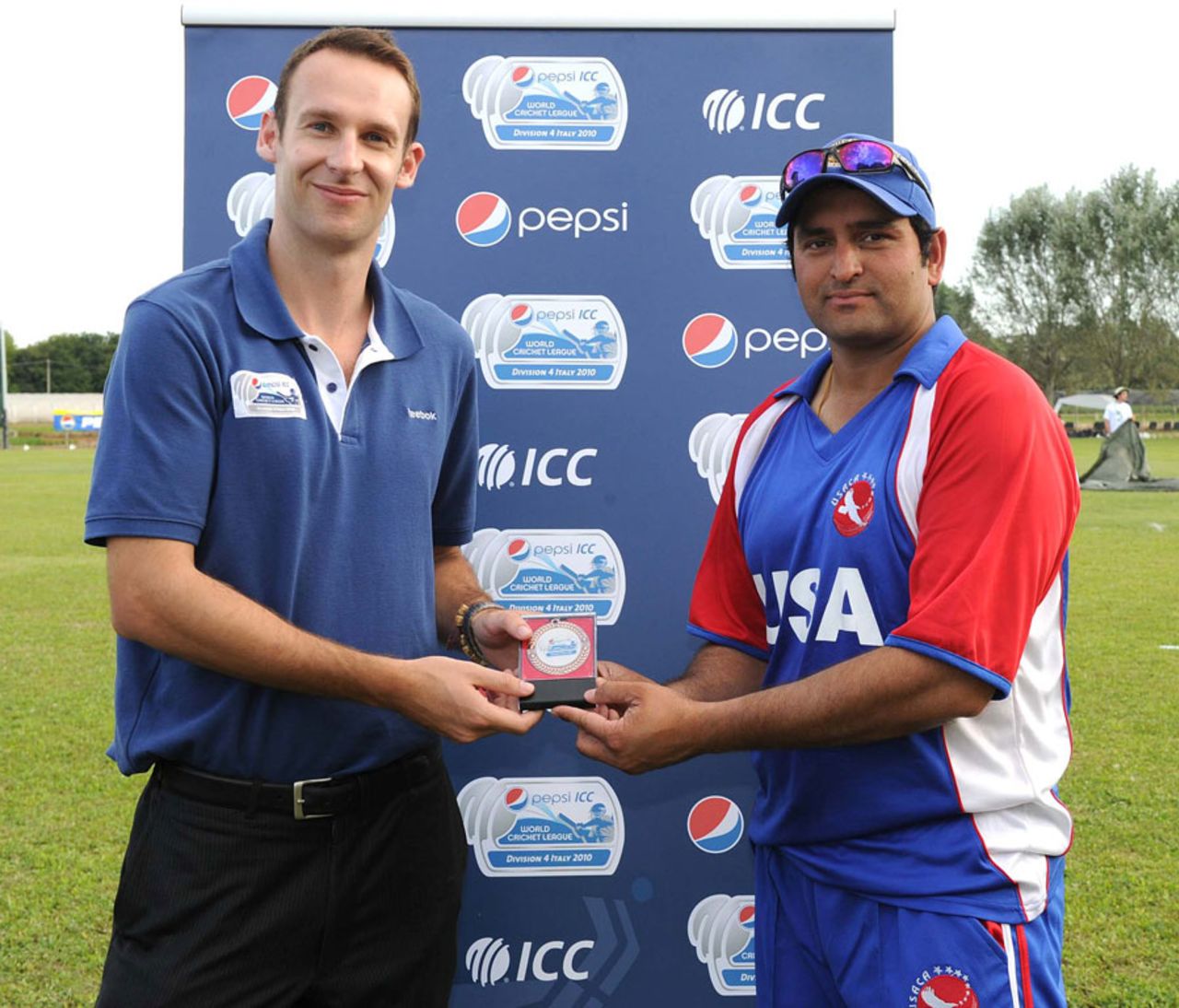 Sushil Nadkarni earned his second successive Man-of-the-Match award, Cayman Islands v USA, ICC World Cricket League Division Four, Navile, August 17, 2010