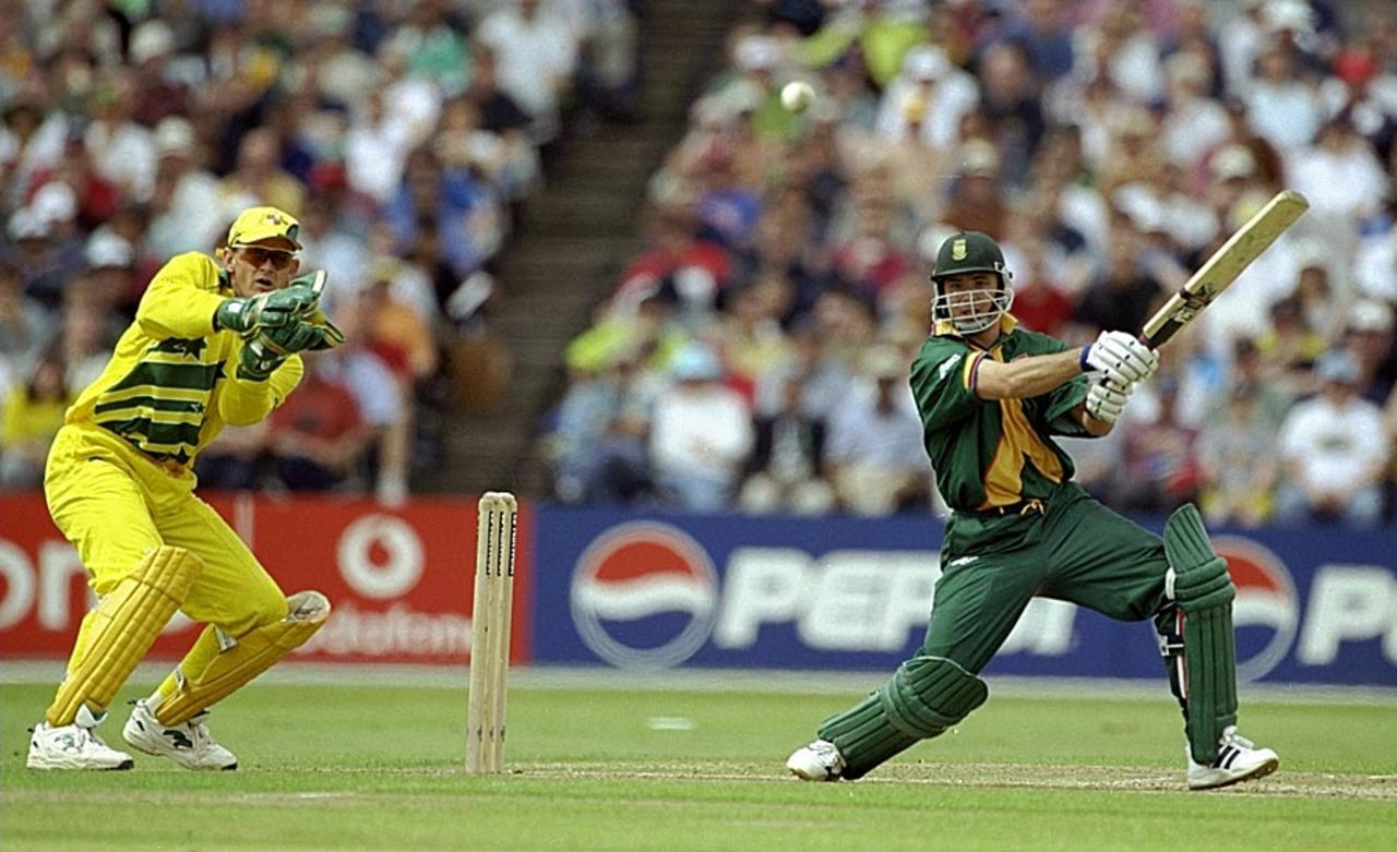 Herschelle Gibbs cuts during his century, Australia v South Africa, Super Six, World Cup, Headingley, June 13, 1999