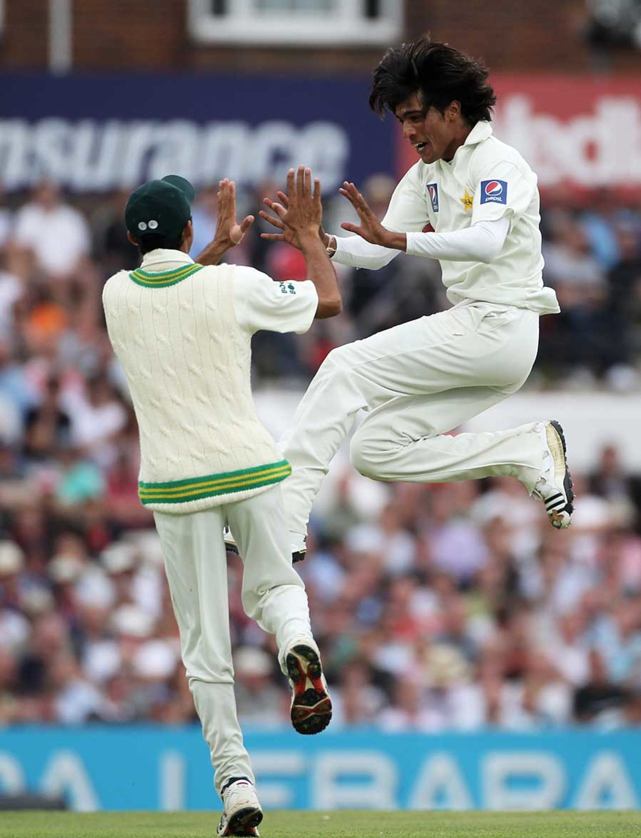 Mohammad Amir celebrates another wicket during his fabulous spell, England v Pakistan, 3rd Test, The Oval, August 20, 2010