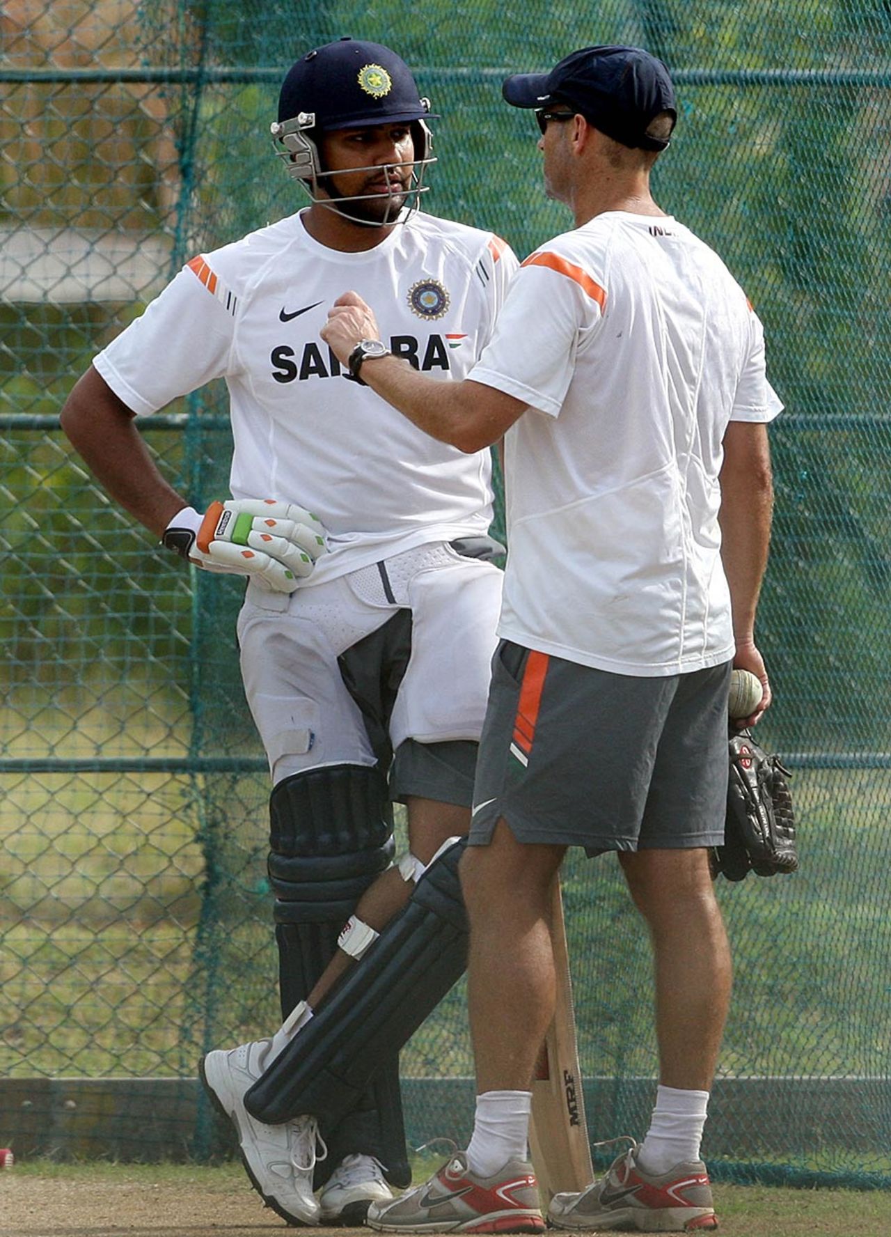 Rohit Sharma and Gary Kirsten have a chat, Dambulla, August 23, 2010