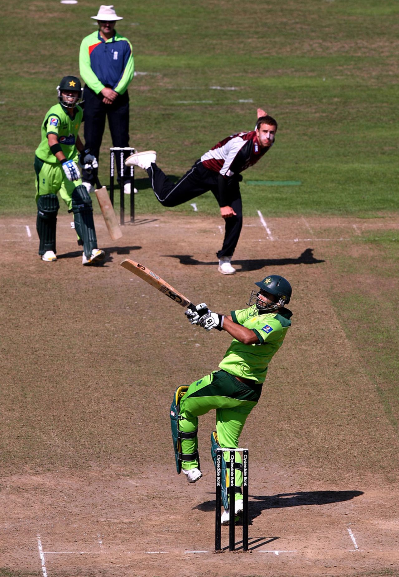 Shahzaib Hasan hit 10 fours and two sixes in his 120-ball innings, Somerset v Pakistanis, Tour Match, Taunton, September 2 2010