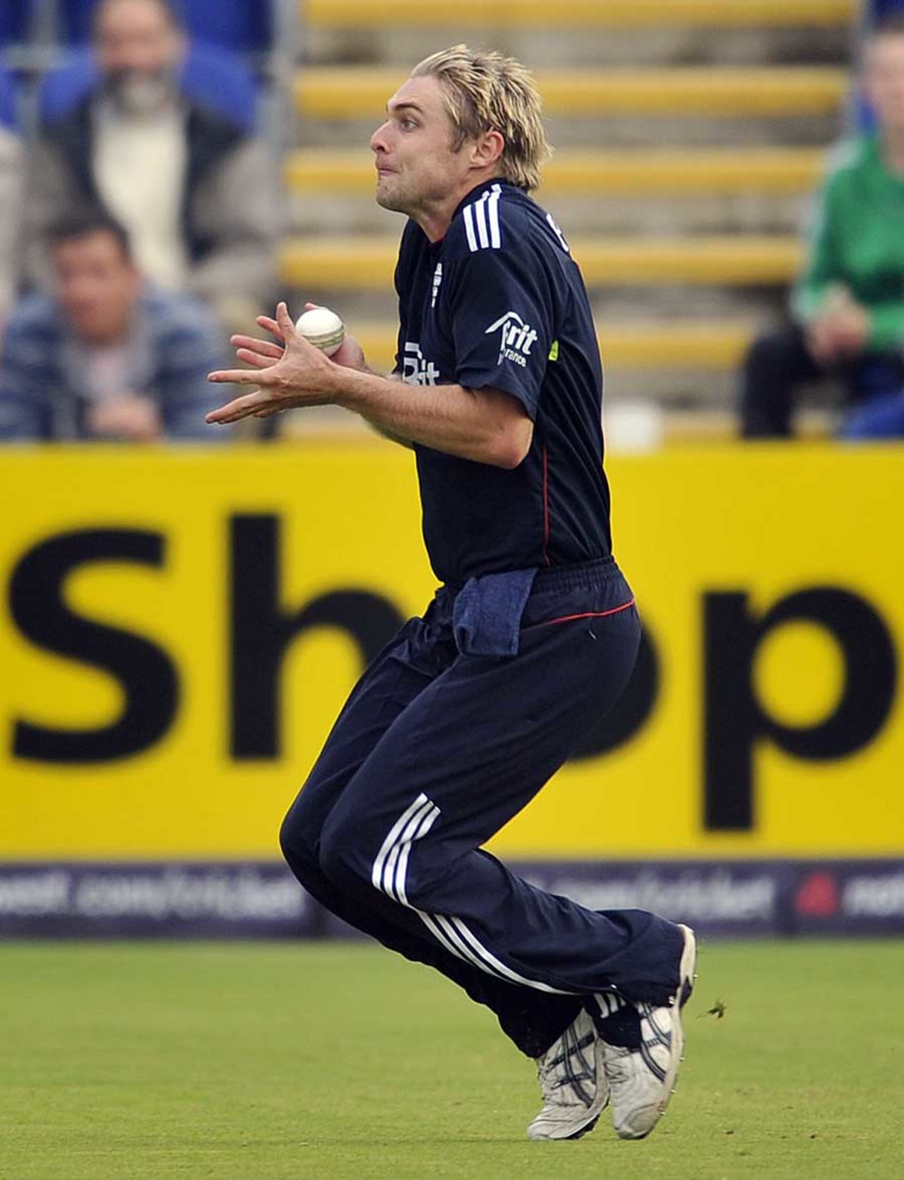 Luke Wright dropped Shahid Afridi towards the end of Pakistan's innings, England v Pakistan, 1st T20I, Cardiff, September 5, 2010
