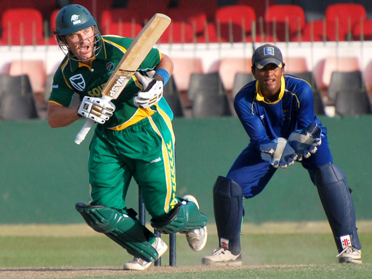 Morne van Wyk plays the ball to the leg side, Sri Lanka A v South Africa A, tri-series final, SSC, Colombo, September 6, 2010
