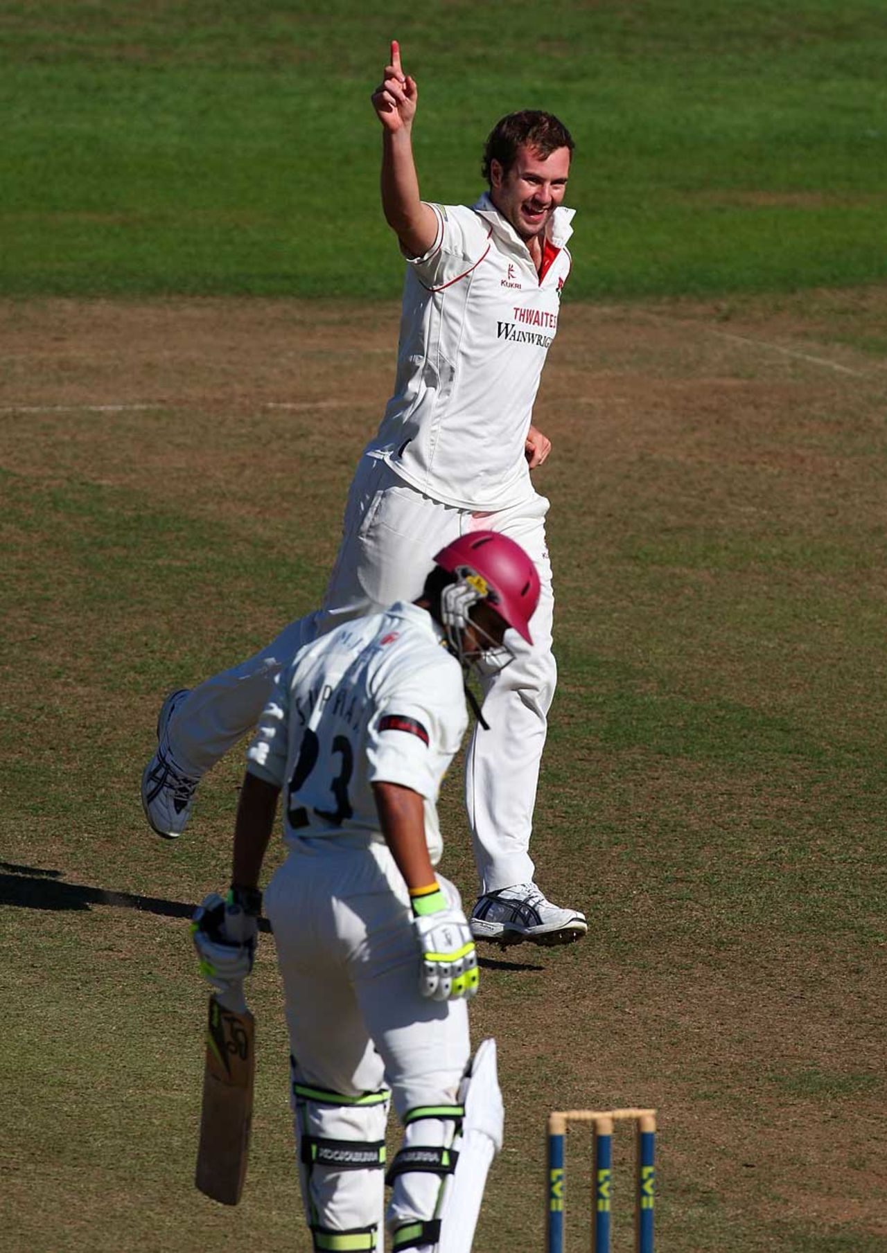 Tom Smith struck early on the second morning, Somerset v Lancashire, County Championship, Division One, Taunton, September 8, 2010