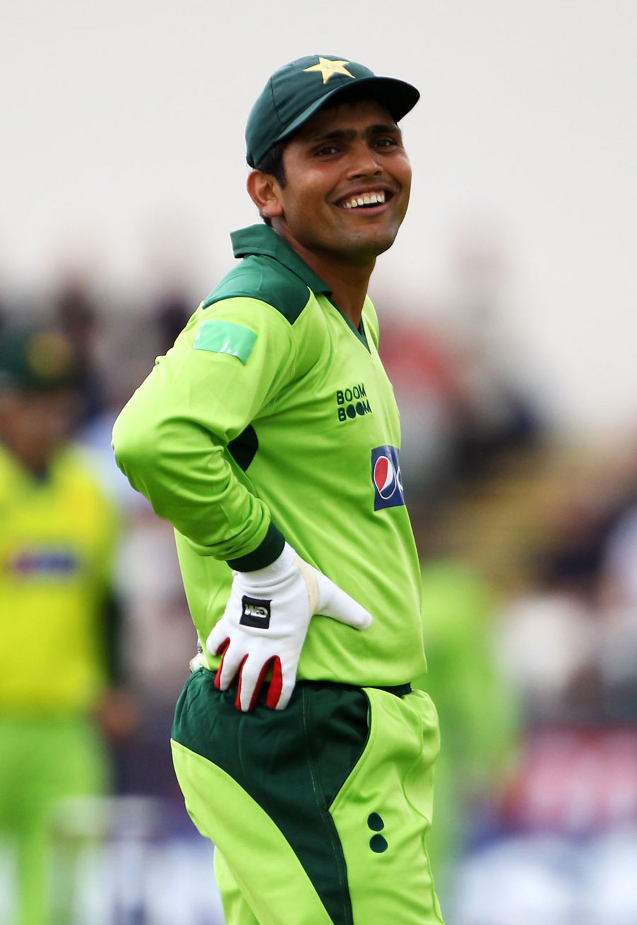 Kamran Akmal is under scrutiny off the field, but was in good spirits nonetheless, England v Pakistan, 1st ODI, Chester-le-Street, September 10 2010 