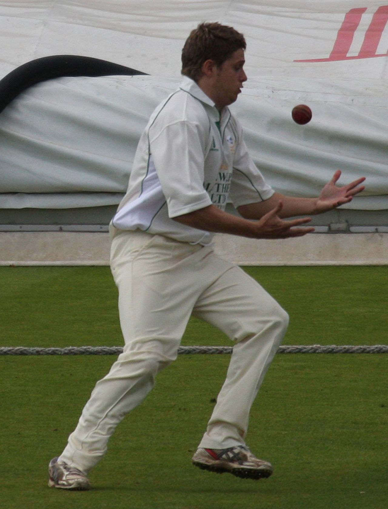 Tim Senior takes a juggling catch on the deep square-leg boundary to dismiss Matthew Till, Sessay v Shipton-under-Wychwood, npower Village Cup final, Lord's, September 12, 2010