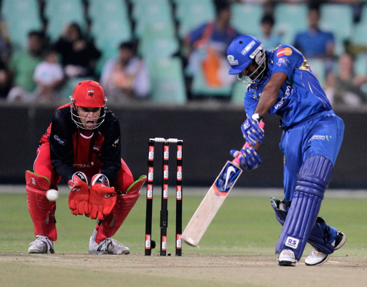 Ambati Rayudu steadied the innings with a 38, Mumbai Indians v South Australia, Champions League Twenty20, Durban, September 14, 2010
