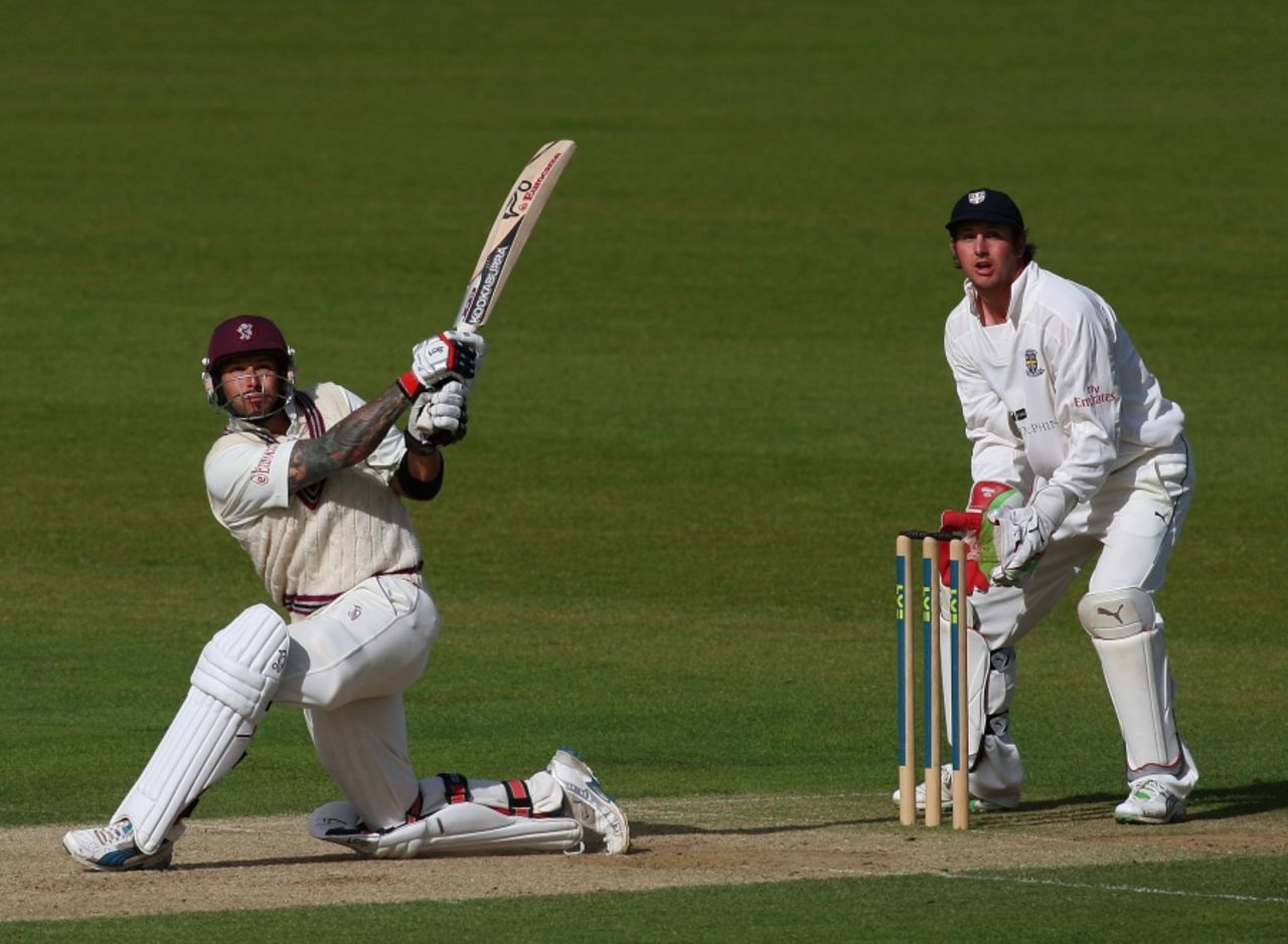 Peter Trego slammed an aggressive half-century as Somerset took a first-innings lead, Durham v Somerset, County Championship, Division One, Chester-le-Street, September 15, 2010