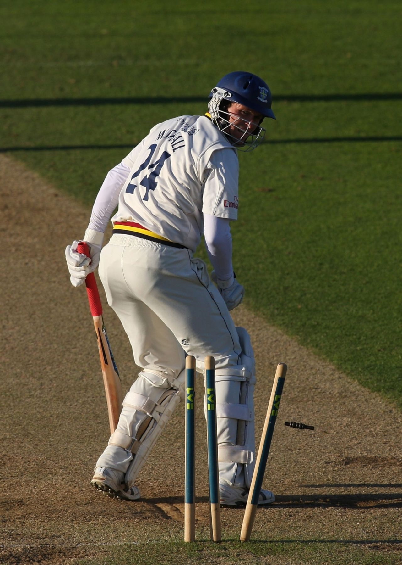 Peter Trego provided the vital breakthrough when he bowled Gordon Muchall, Durham v Somerset, County Championship, Division One, Chester-le-Street, September 15, 2010