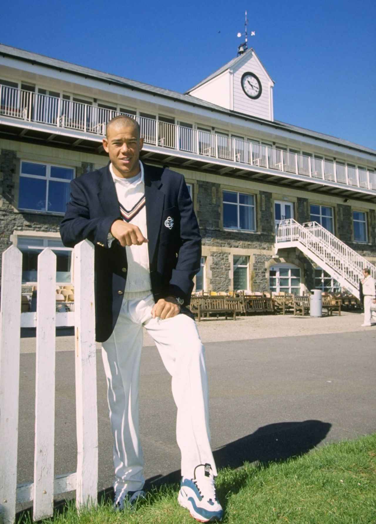 A 20-year-old Andrew Symonds poses in Gloucestershire uniform,  Gloucester, April 1, 1996