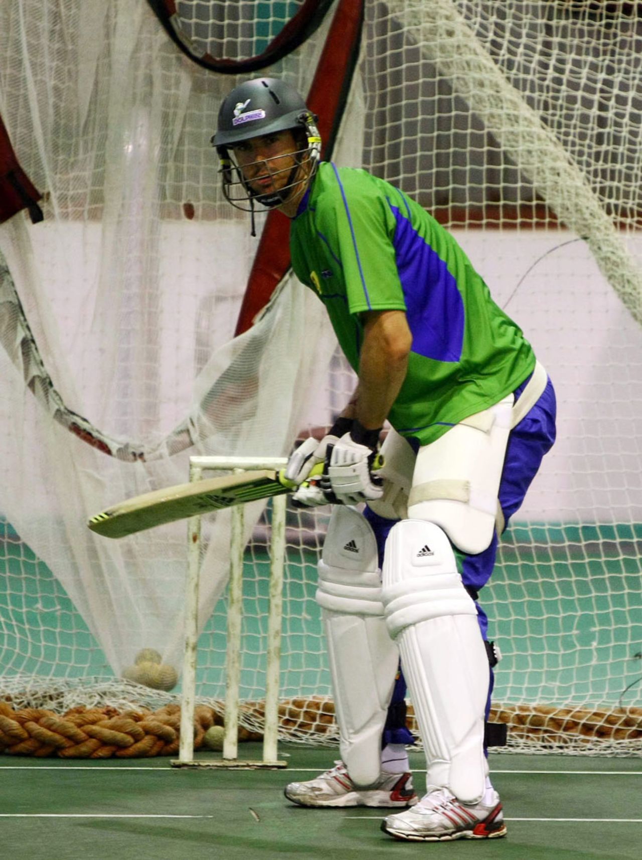 Kevin Pietersen at the nets with Nashua Dolphins, Durban, October 5, 2010