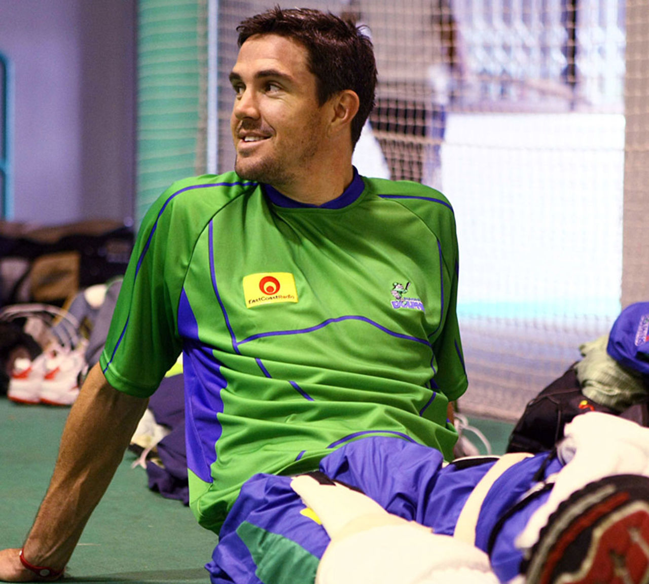 Kevin Pietersen cuts a relaxed figure at Nashua Dolphins' training session, Durban, October 5, 2010