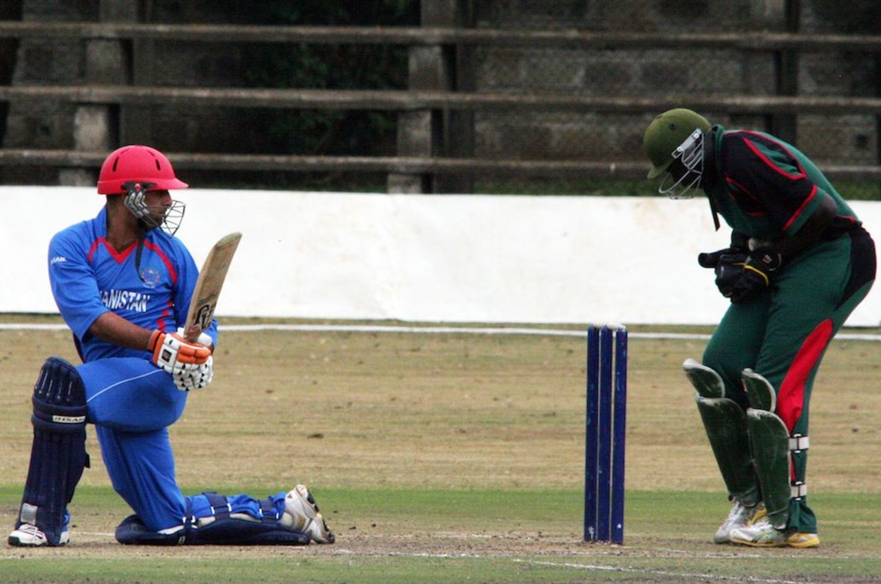 David Obuya catches Noor Ali, Kenya v Afghanistan, 1st ODI, Nairobi, October 7, 2010