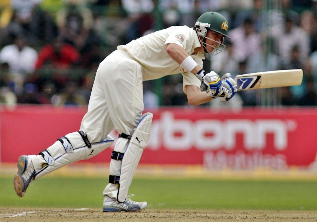 Marcus North scored fluently on the second morning, India v Australia, 2nd Test, Bangalore, 2nd day, October 10, 2010