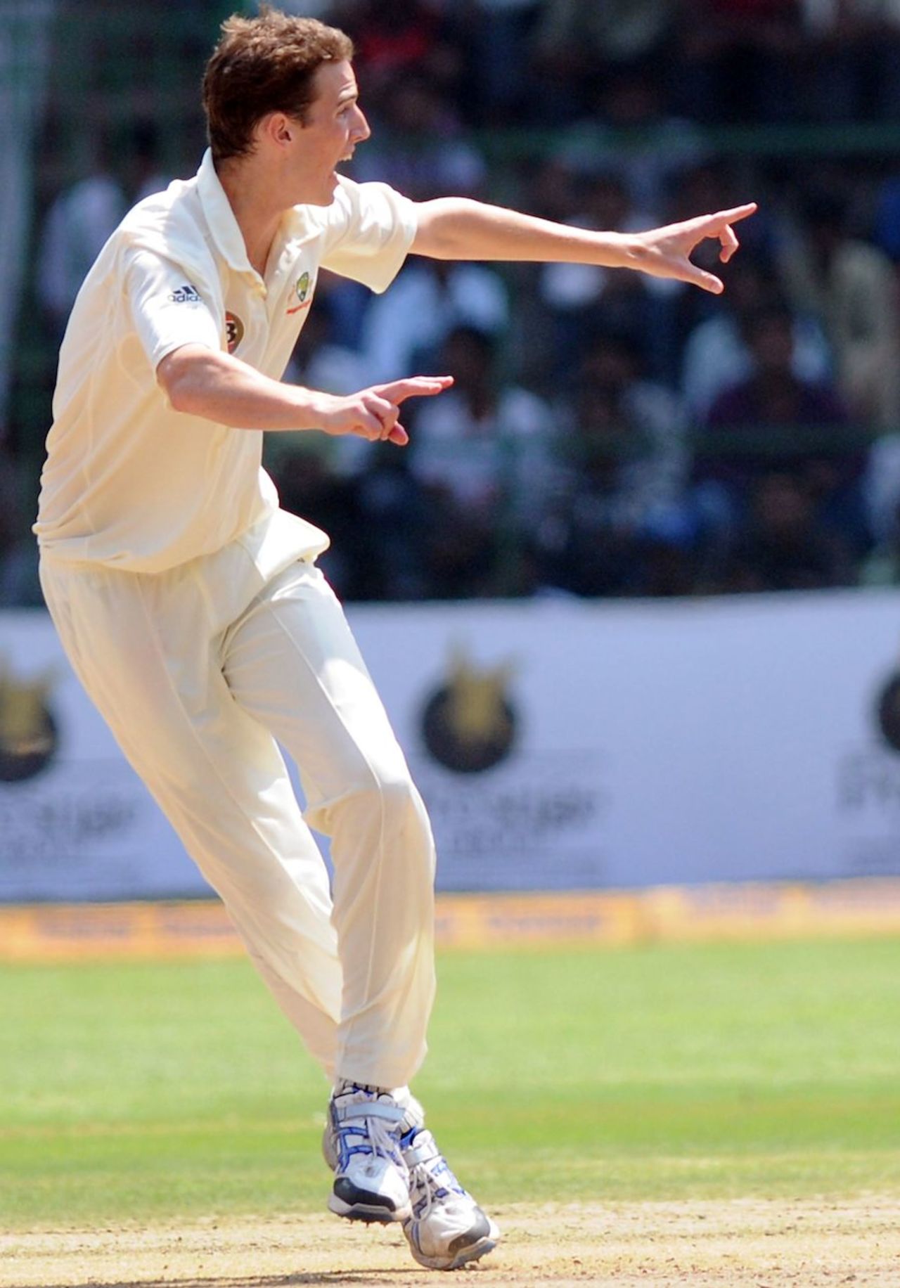 Peter George led Australia's fightback, that of Sachin Tendulkar, India v Australia, 2nd Test, Bangalore, 4th day, October 12, 2010