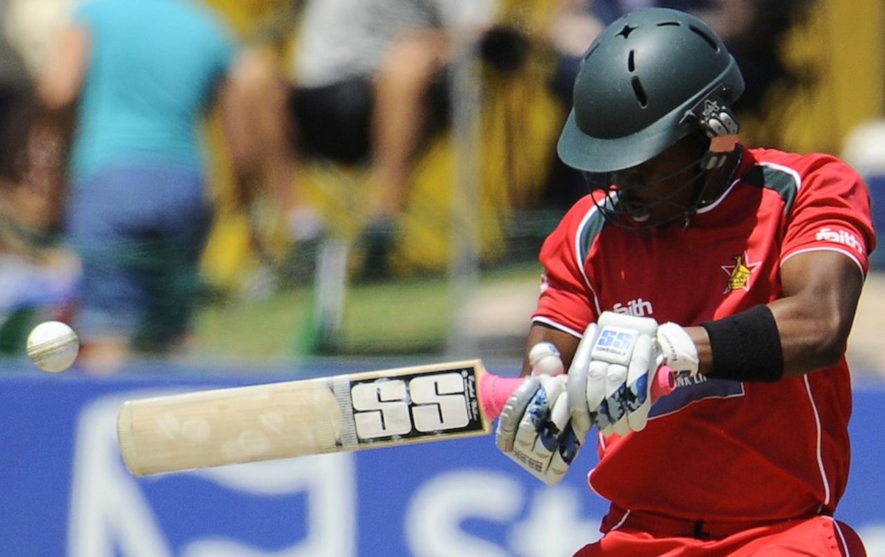 Chamu Chibhabha plays the cut, South Africa v Zimbabwe, 2nd ODI, Potchefstroom, October 17, 2010