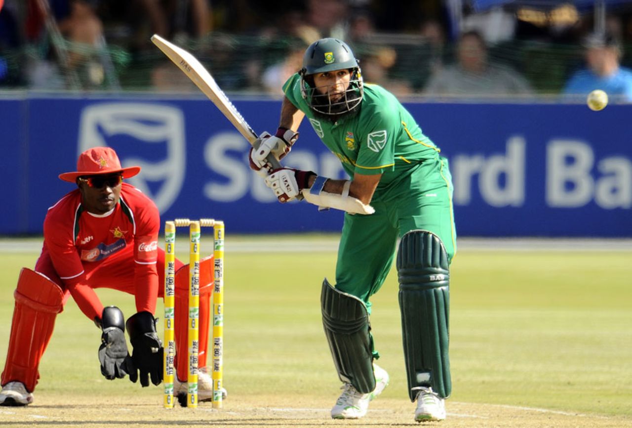 Hashim Amla sets himself up to drive, South Africa v Zimbabwe, 2nd ODI, Potchefstroom, October 17, 2010