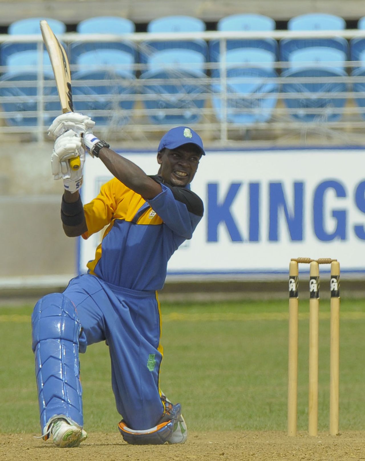 Jonathan Carter drives through the off side during his innings of 60, Barbados v Guyana, Group B match, WICB Cup, Sabina Park, Kingston, October 17, 2010