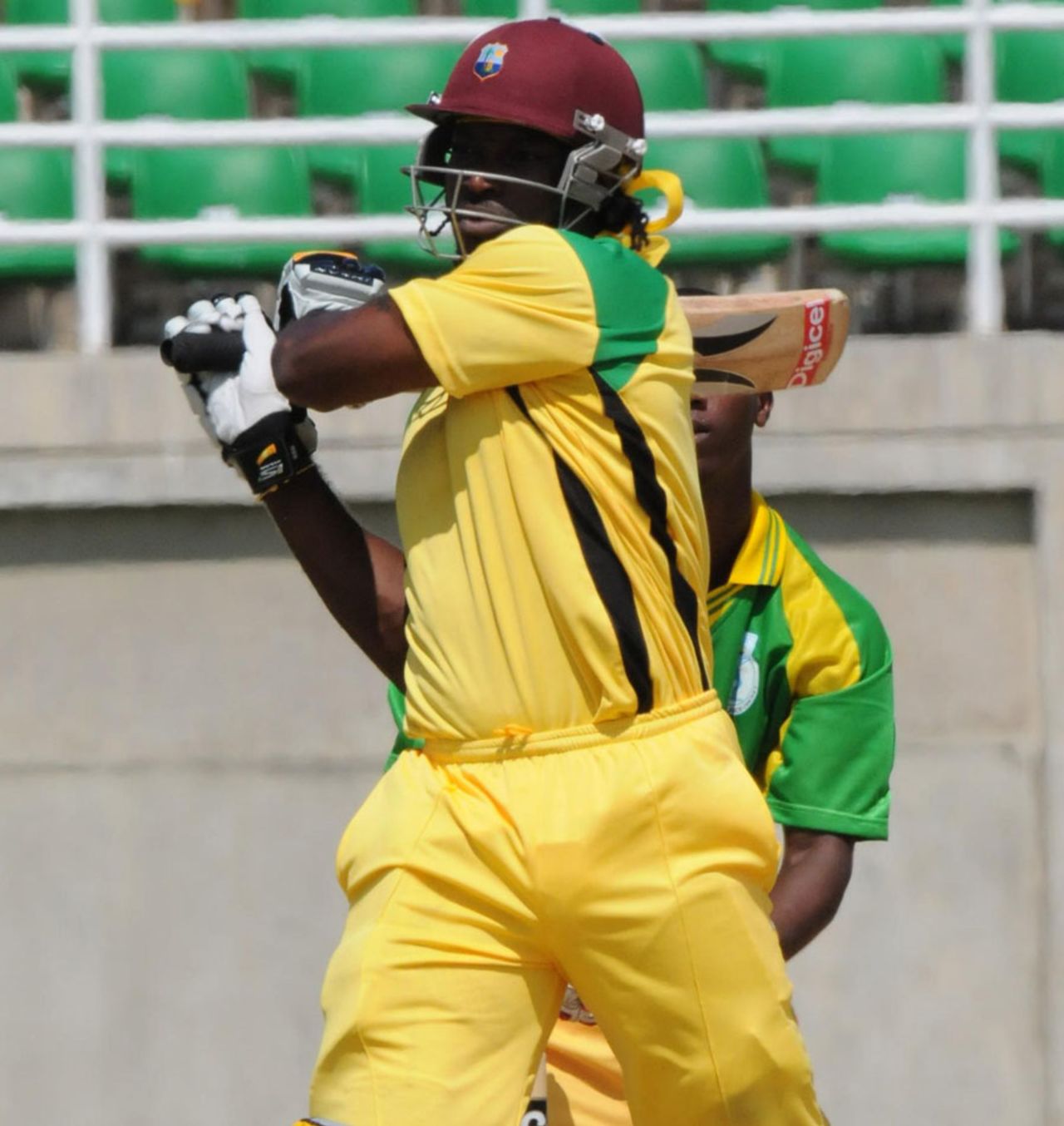 Chris Gayle pulls one during his unbeaten 58, Jamaica v Windward Islands, Group A match, WICB Cup, Trelawny Stadium, October 14, 2010