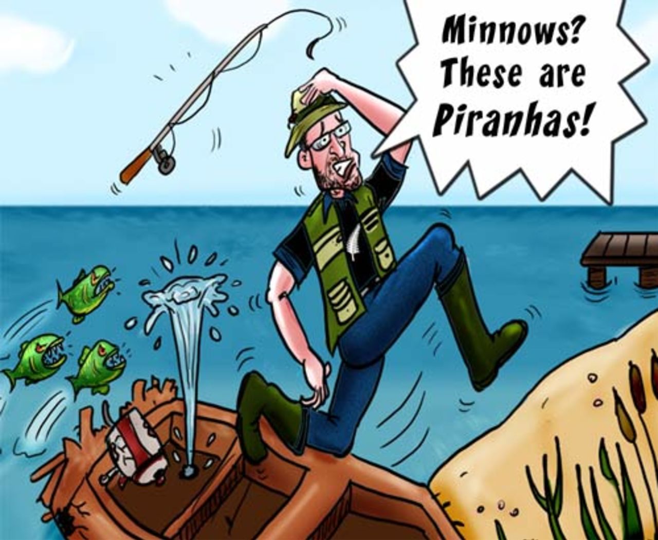 Cartoon: Sharp-toothed fish