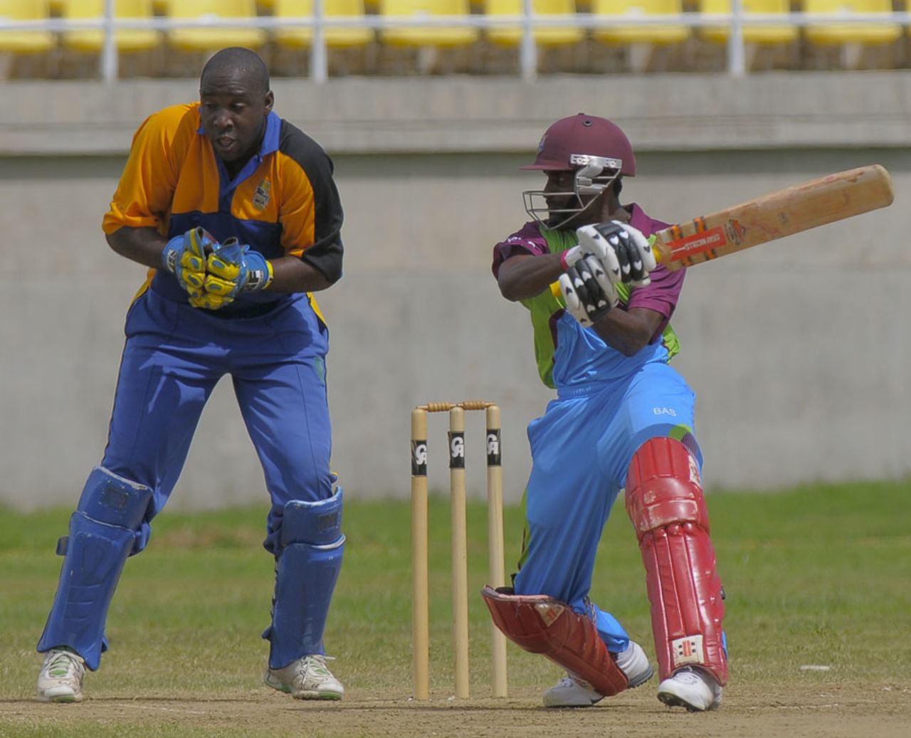 Rajendra Chandrika scores through the off side during his half-century, Barbados v Sagicor High Performance Centre, WICB Cup, Jamaica, October 19, 2010