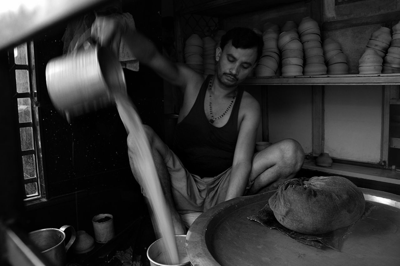 A roadside tea stall, Kolkata, September 21, 2010