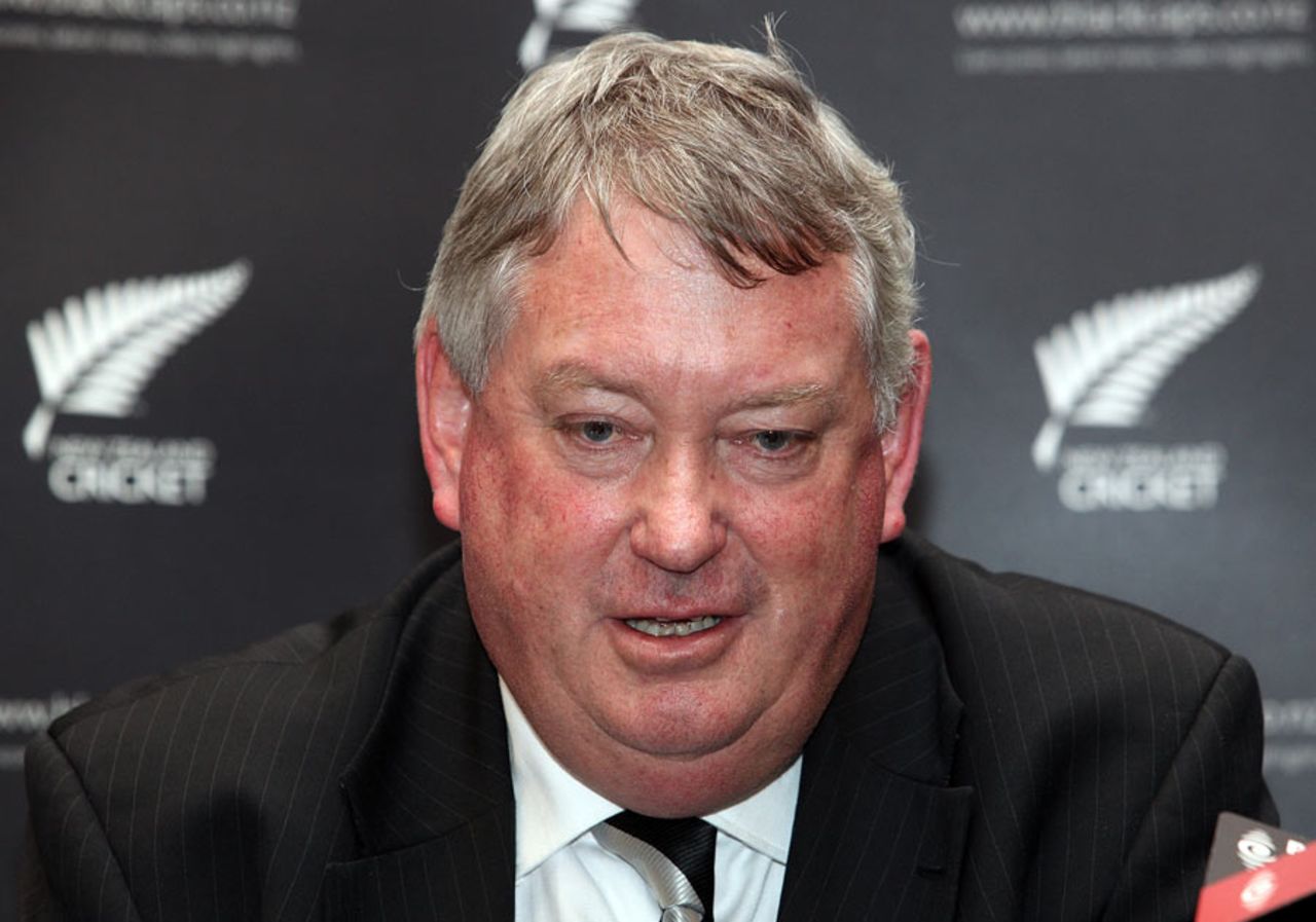 Chris Moller, the New Zealand Cricket chairman, at a press conference, Wellington, October 22, 2010