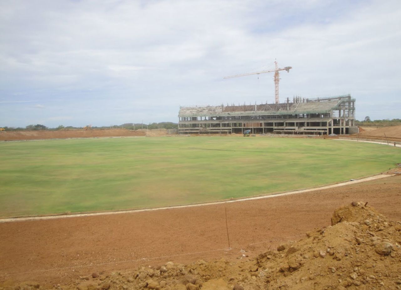 General view of Mahinda Rajapaksa International Cricket Stadium, Hambantota
