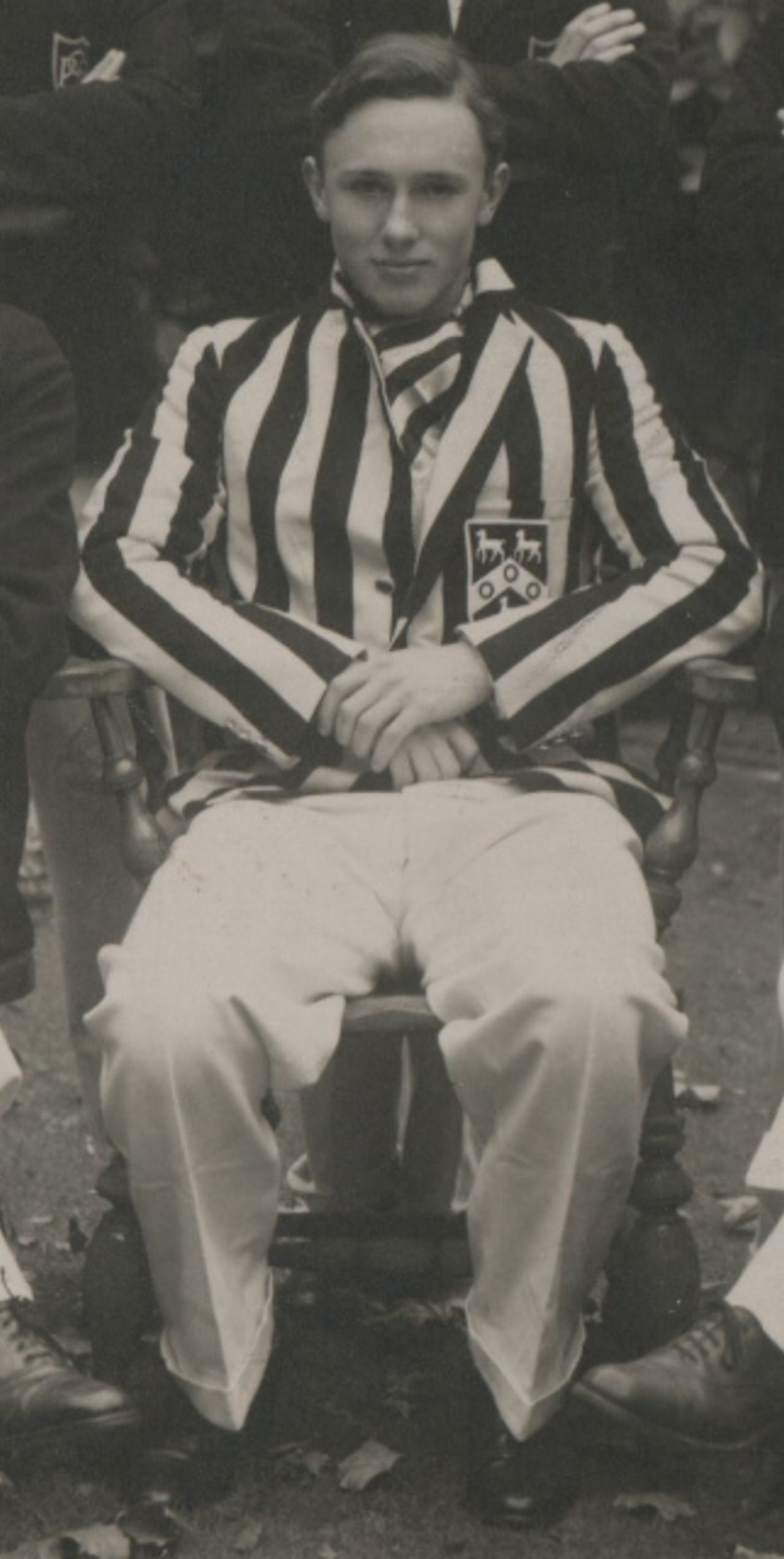 Norman Mischler as captain of the St. Paul's colts XI, taken in 1936