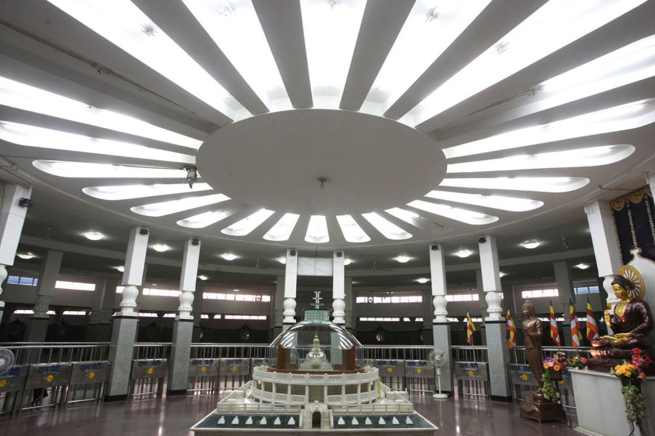 Statues of Lord Buddha in the Deekshabhoomi Stupa, Nagpur