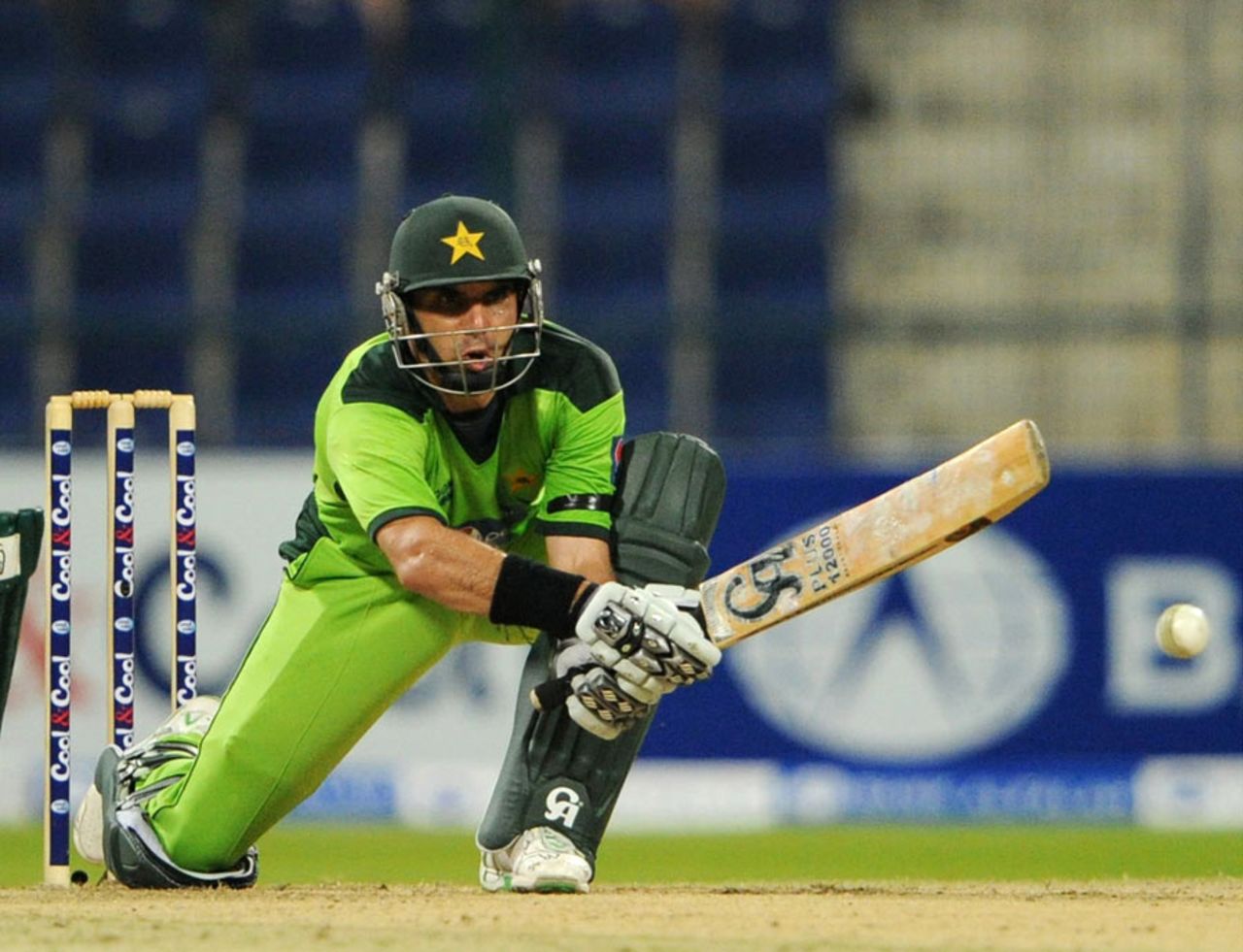 Misbah-ul-Haq top scored with 38, Pakistan v South Africa, 2nd Twenty20, Abu Dhabi, October 27, 2010