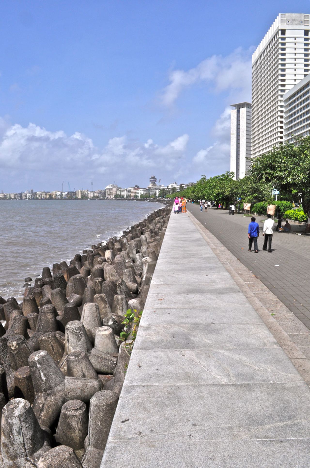 The view up  Marine Drive from Nariman Point, Mumbai